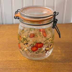 Vintage Arc France Spice of Life Glass Canister – 3/4L – MCM Kitchen